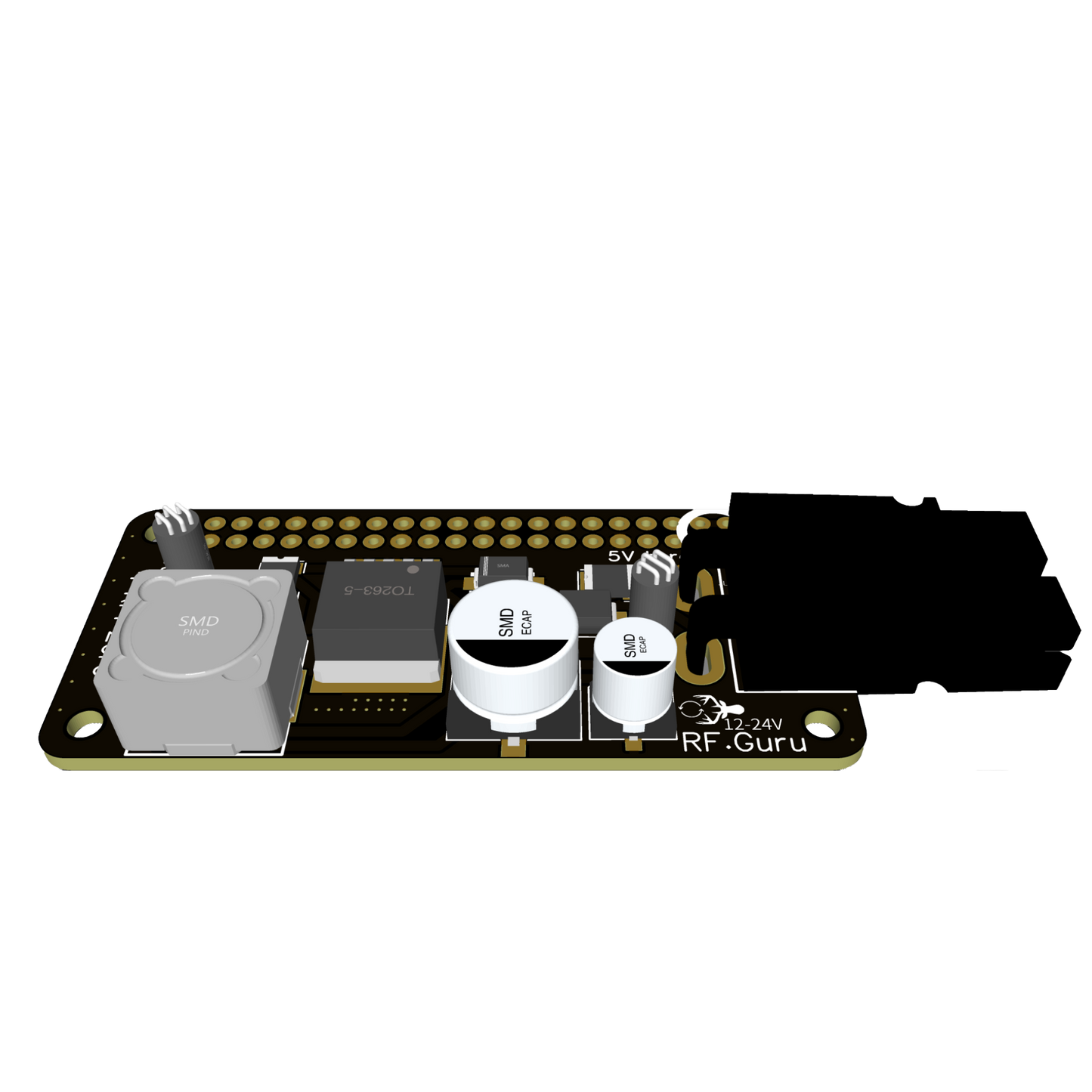 PowerPole Power Supply HAT for Raspberry Pi Zero 12-24V