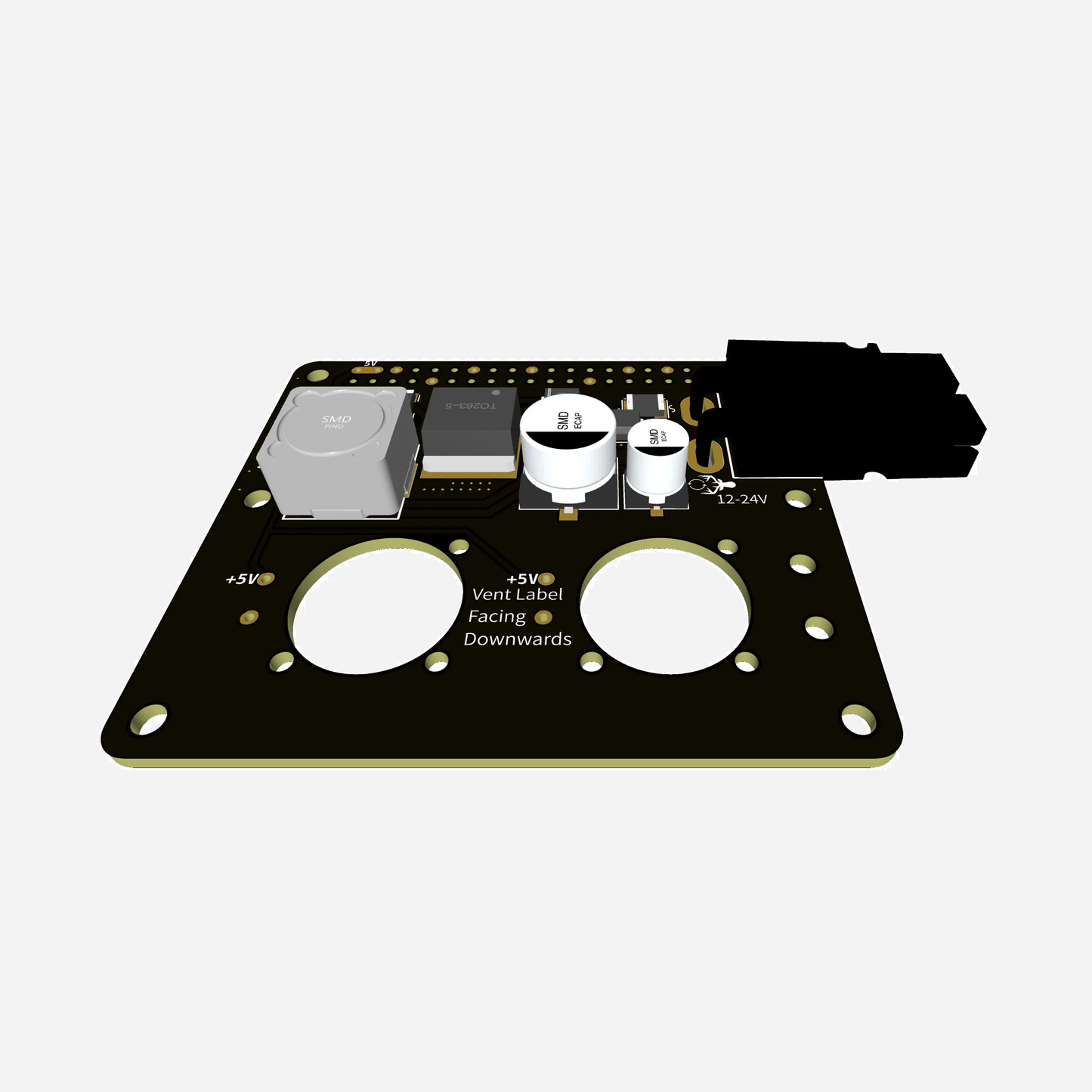 PowerPole Power Supply HAT for Raspberry Pi 12-24V
