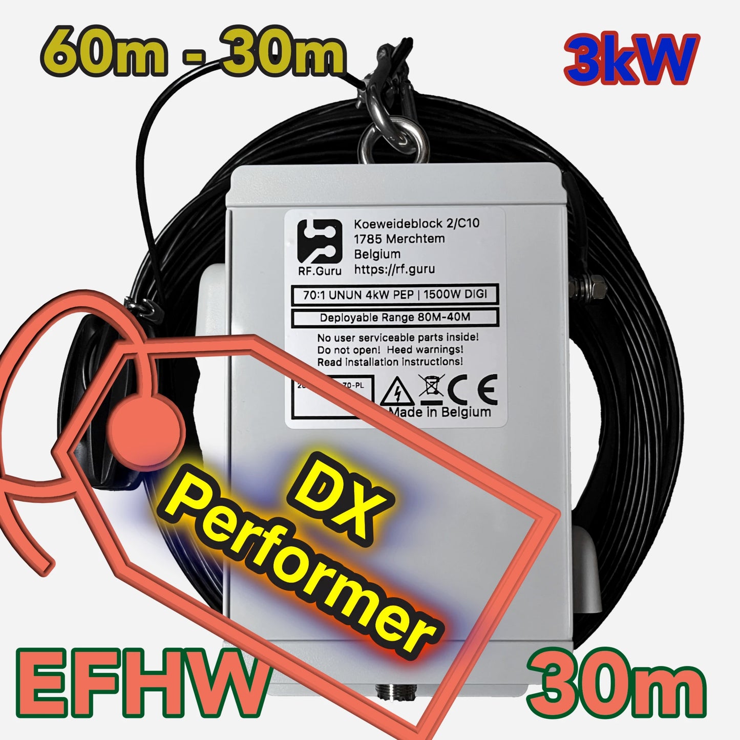EndFed HalfWave DualBand 6030 3kW