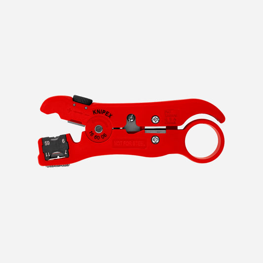 166006SB | Knipex Stripping tool for coaxial and data cables