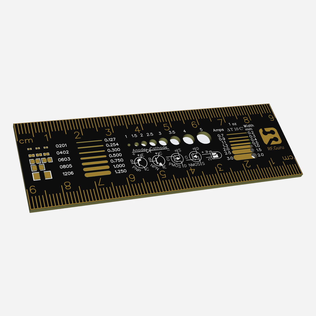 Graphics 9ft Ruler RF.Guru 9 cm Electronics Bench Ruler