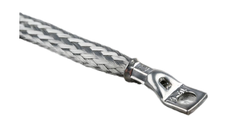 Moveable Cupperbraid Alternative 15cm High-Flex Tinned Copper Braid Jumper 10mm², M6 Studs