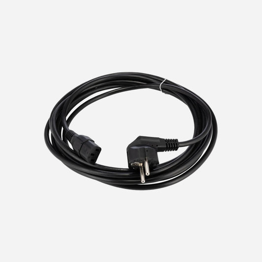 IEC C13, Straight to CEE 7 Power Cord, 5 m Black Polyvinyl Chloride