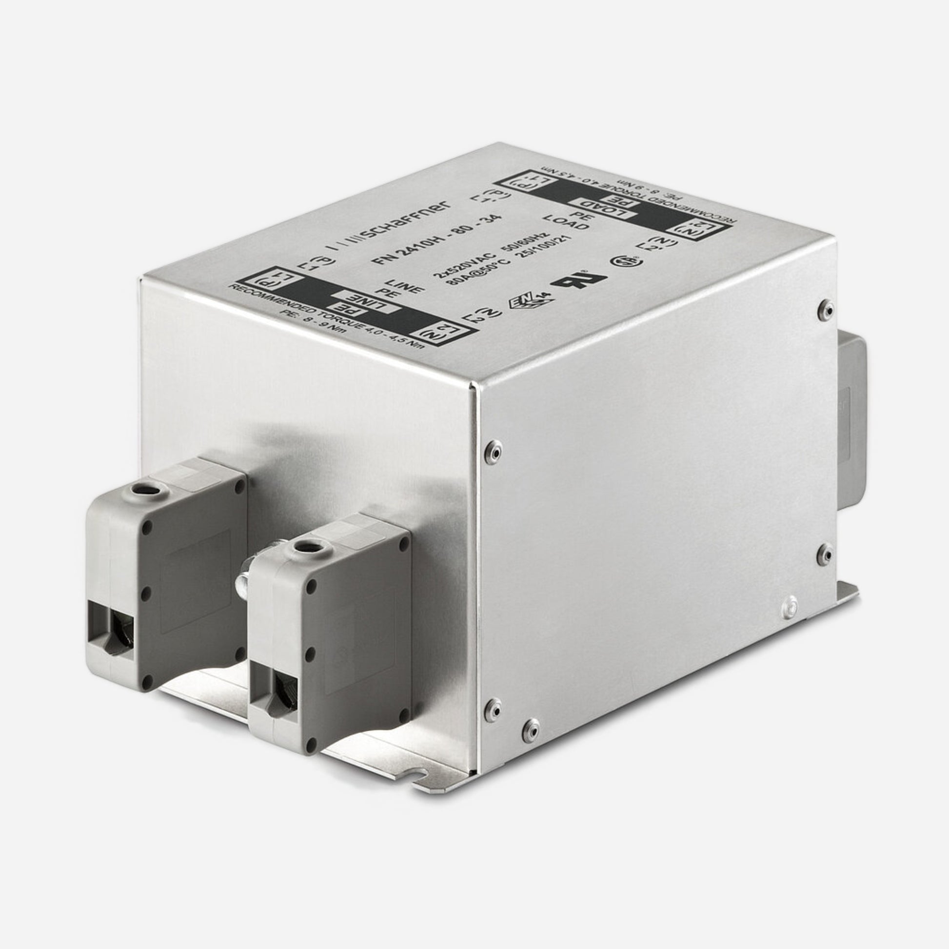 Schaffner 1200 VDC Power Line Filter for Solar Noise Suppression