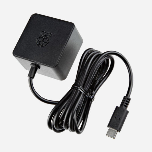 Raspberry Pi 15W USB-C Power Supply (Black, EU)