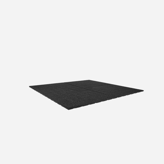 Black Recycled Rubber Tile – 1000 x 1000 x 25 mm