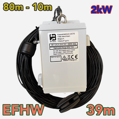 2024-EFHW8010-2000 | 2kW End-fed Half-wave 80M 40M 17M 15M 12M 10M