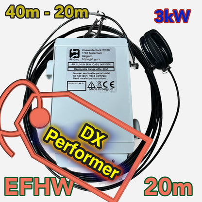 40M 20M Dual band EFHW 49:1 3kW Antenna