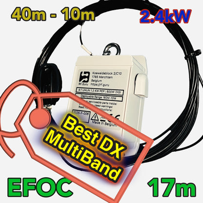 EFOC17 Transformer 4:1 UNUN Enclosure + Antenna wire