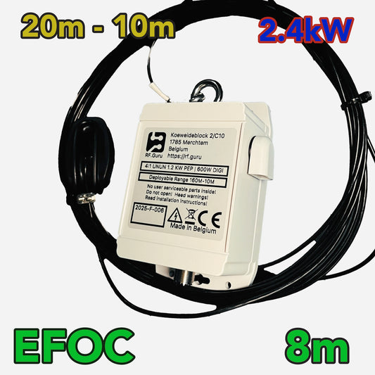 2.4kW End-fed Off-Center EFOC8 20M 17M 15M 12M 10M