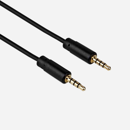 ALTQ-AU-160 | Jack cable 3.5mm 4 pin male to male 1m black